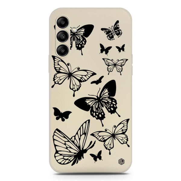 Cute Butterfly Design Soft Phone Case - Silica Gel Case - Offwhite - Samsung Galaxy A04s