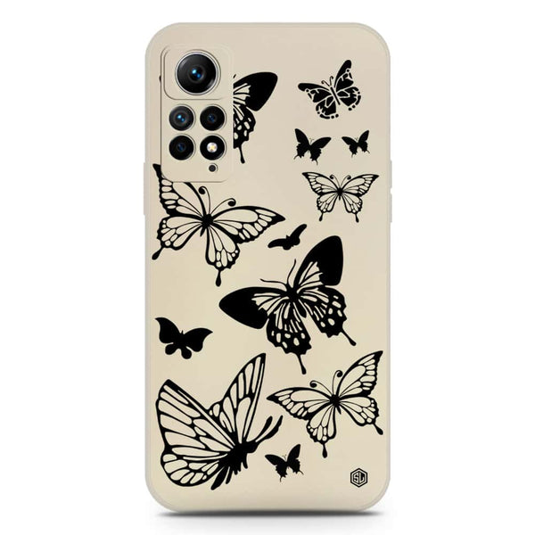 Cute Butterfly Design Soft Phone Case - Silica Gel Case - Offwhite - Xiaomi Redmi Note 12 Pro