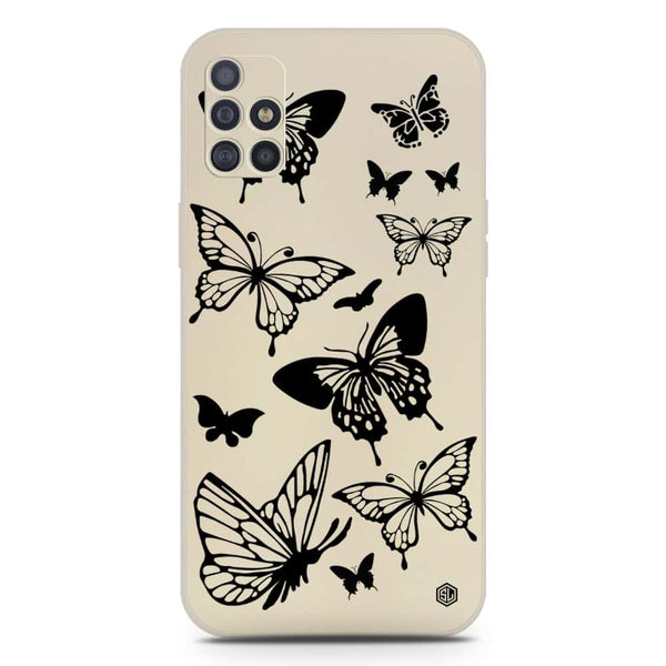 Cute Butterfly Design Soft Phone Case - Silica Gel Case - Offwhite - Samsung Galaxy M31s