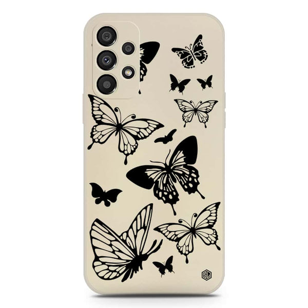 Cute Butterfly Design Soft Phone Case - Silica Gel Case - Offwhite - Samsung Galaxy A33 5G