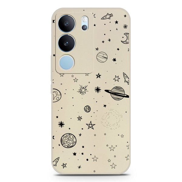 Stardust Dreams Design Soft Phone Case - Silica Gel Case - Offwhite - Vivo S17 Pro