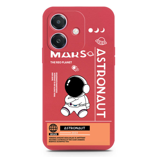 Astronaut Series Design Soft Phone Case - Silica Gel Case - Red - Oppo A3x 5G