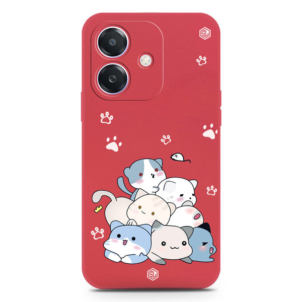 Cute Design Soft Phone Case - Silica Gel Case - Red - Oppo A3x 5G