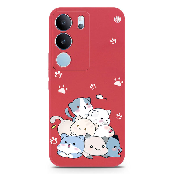 Cute Design Soft Phone Case - Silica Gel Case - Red - Vivo S17 Pro