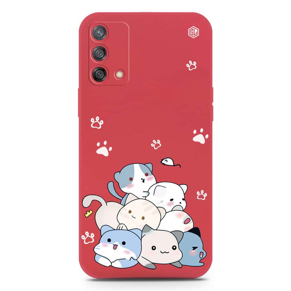 Cute Design Soft Phone Case - Silica Gel Case - Red - Oppo A74