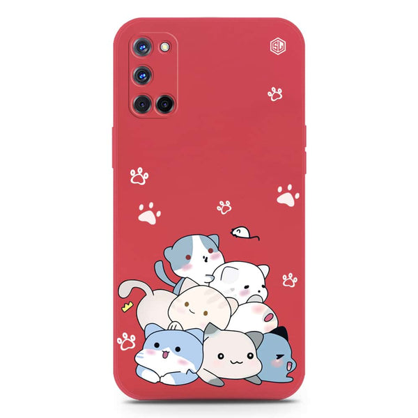 Cute Design Soft Phone Case - Silica Gel Case - Red - Oppo A52