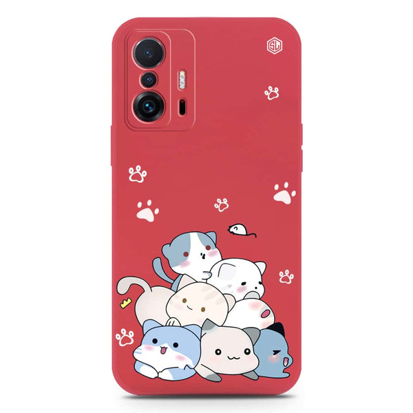 Cute Design Soft Phone Case - Silica Gel Case - Dark Red - Xiaomi 11T