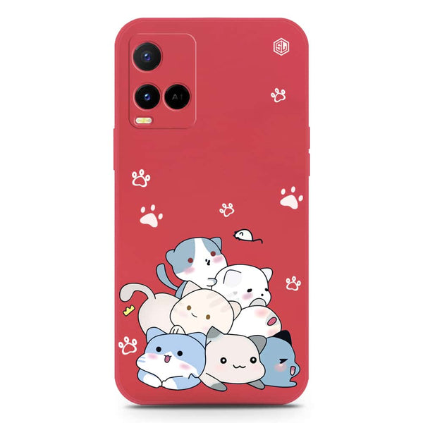 Cute Design Soft Phone Case - Silica Gel Case - Red - Vivo Y21s