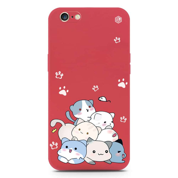 Cute Design Soft Phone Case - Silica Gel Case - Red - iPhone 6S / 6