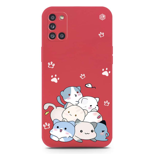 Cute Design Soft Phone Case - Silica Gel Case - Red - Samsung Galaxy A31