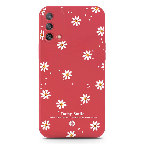 Daisy Smile Design Soft Phone Case - Silica Gel Case - Red - Oppo A74