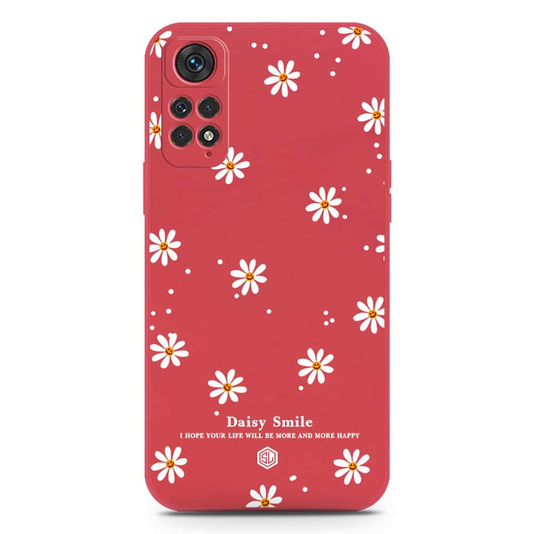 Daisy Smile Design Soft Phone Case - Silica Gel Case - Red - Xiaomi Redmi Note 11 4G