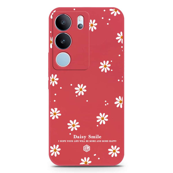 Daisy Smile Design Soft Phone Case - Silica Gel Case - Red - Vivo S17