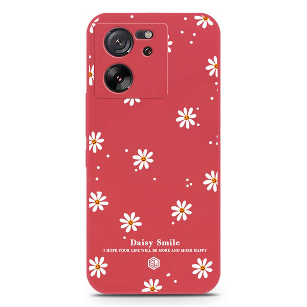 Daisy Smile Design Soft Phone Case - Silica Gel Case - Red - Xiaomi 13T