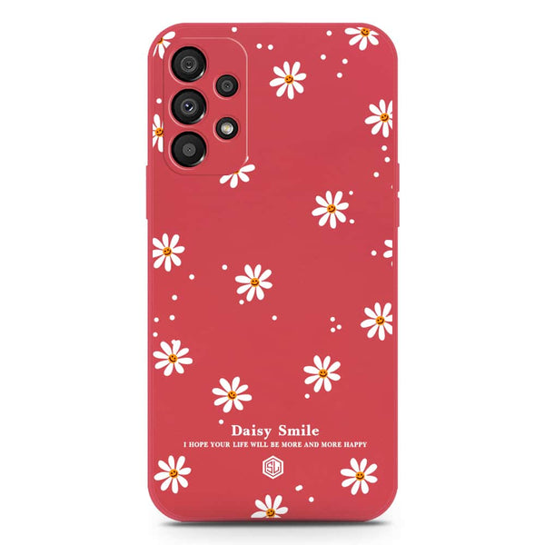 Daisy Smile Design Soft Phone Case - Silica Gel Case - Red - Samsung Galaxy A33 5G