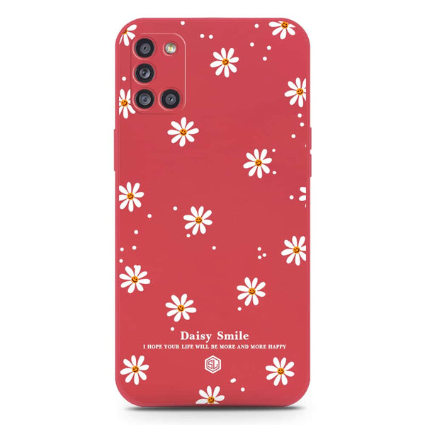 Daisy Smile Design Soft Phone Case - Silica Gel Case - Red - Samsung Galaxy A31