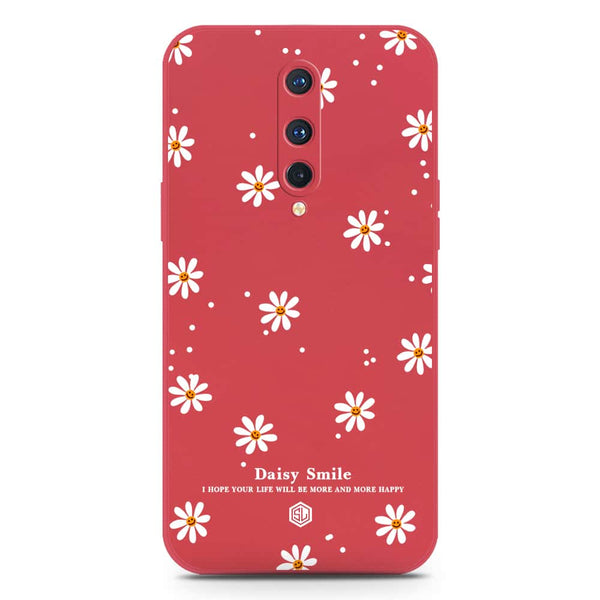 Daisy Smile Design Soft Phone Case - Silica Gel Case - Red - OnePlus 8