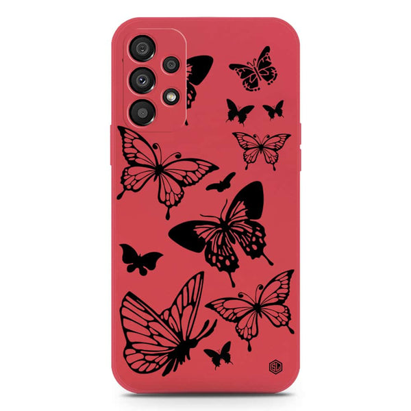 Cute Butterfly Design Soft Phone Case - Silica Gel Case - Red - Samsung Galaxy A33 5G