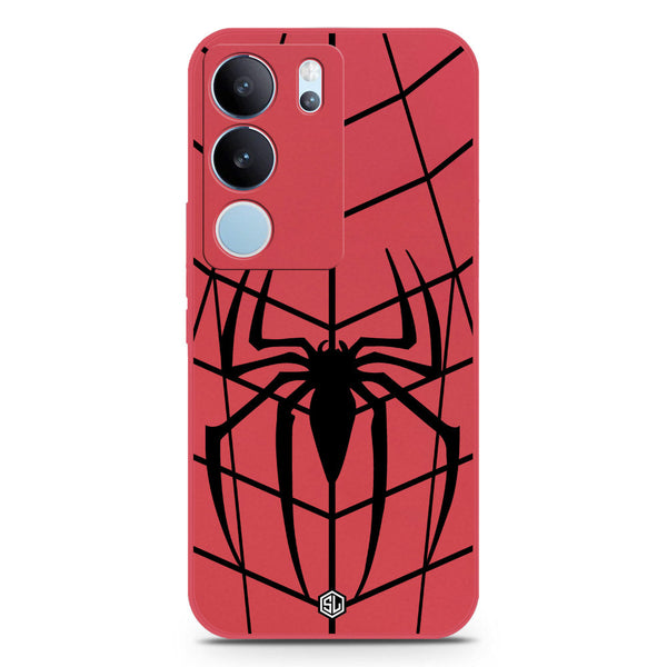 X-Spider Design Soft Phone Case - Silica Gel Case - Red - Vivo S17 Pro