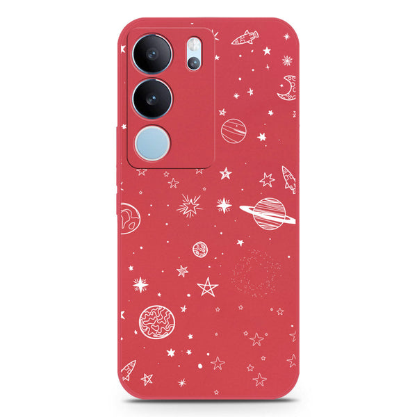 Stardust Dreams Design Soft Phone Case - Silica Gel Case - Red - Vivo S17 Pro