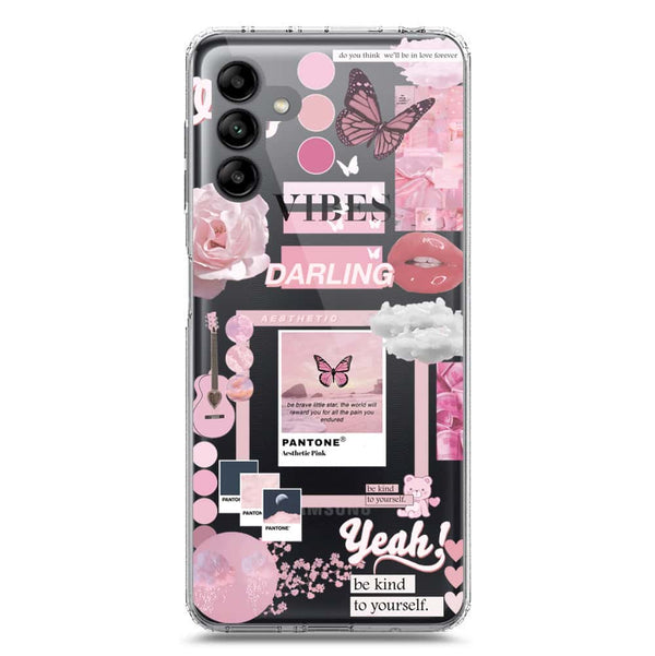 Pink Aesthetic Design - Design 1 - Soft Phone Case - Crystal Clear Case - Samsung Galaxy A04s