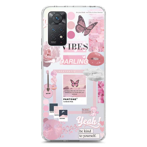 Pink Aesthetic Design - Design 1 - Soft Phone Case - Crystal Clear Case - Xiaomi Redmi Note 11E Pro