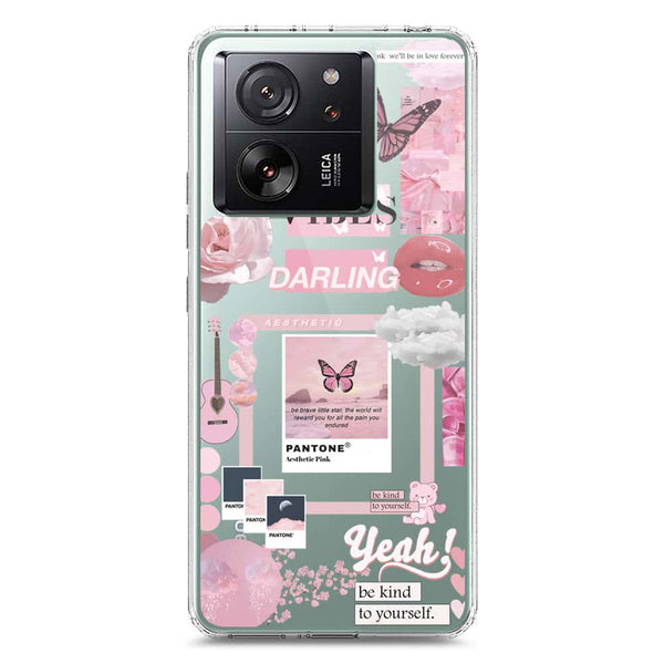 Pink Aesthetic Design - Design 1 - Soft Phone Case - Crystal Clear Case - Xiaomi 13T Pro