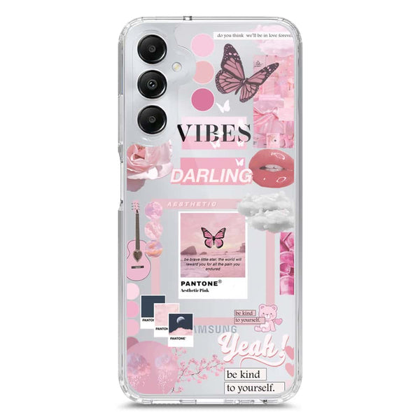 Pink Aesthetic Design - Design 1 - Soft Phone Case - Crystal Clear Case - Samsung Galaxy A05s