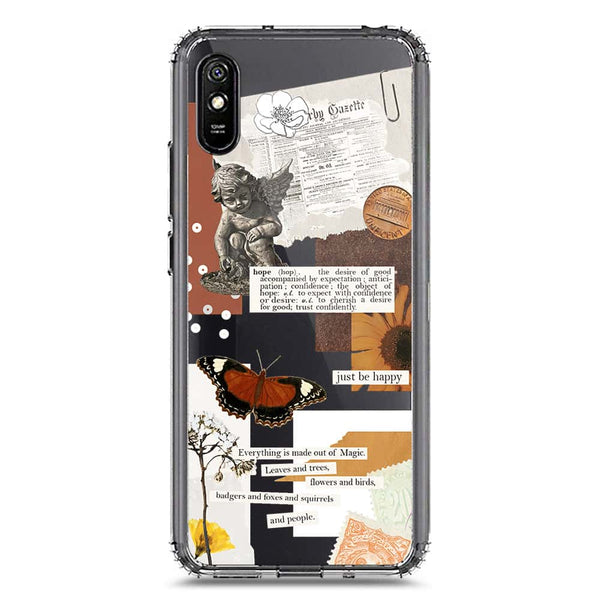 Aesthetic Design - Design 2 - Soft Phone Case - Crystal Clear Case - Xiaomi Redmi 9i