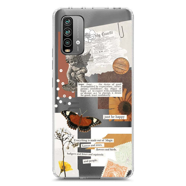 Aesthetic Design - Design 2 - Soft Phone Case - Crystal Clear Case - Xiaomi Redmi Note 9 4G