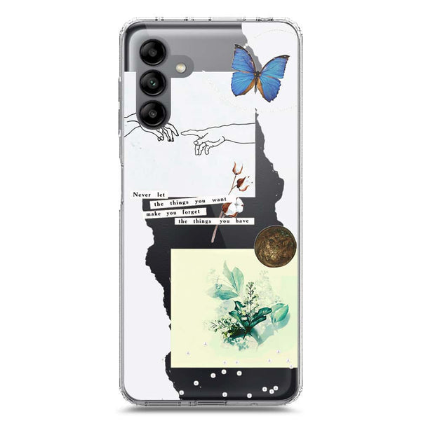 Aesthetic Collage Design - Design 3 - Soft Phone Case - Crystal Clear Case - Samsung Galaxy A04s