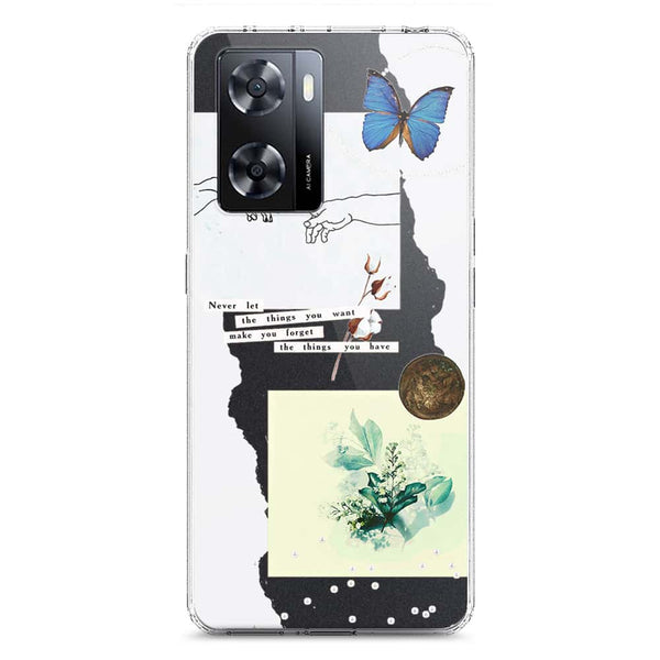 Aesthetic Collage Design - Design 3 - Soft Phone Case - Crystal Clear Case - Oppo A57 4G 2022