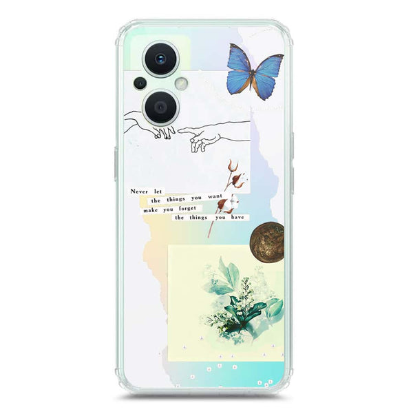 Aesthetic Collage Design - Design 3 - Soft Phone Case - Crystal Clear Case - Oppo Reno7 Z 5G