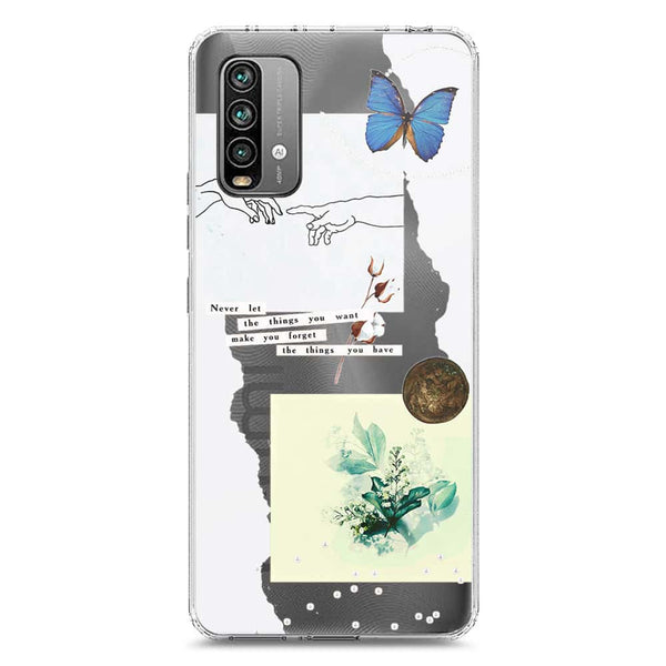 Aesthetic Collage Design - Design 3 - Soft Phone Case - Crystal Clear Case - Xiaomi Redmi Note 9 4G