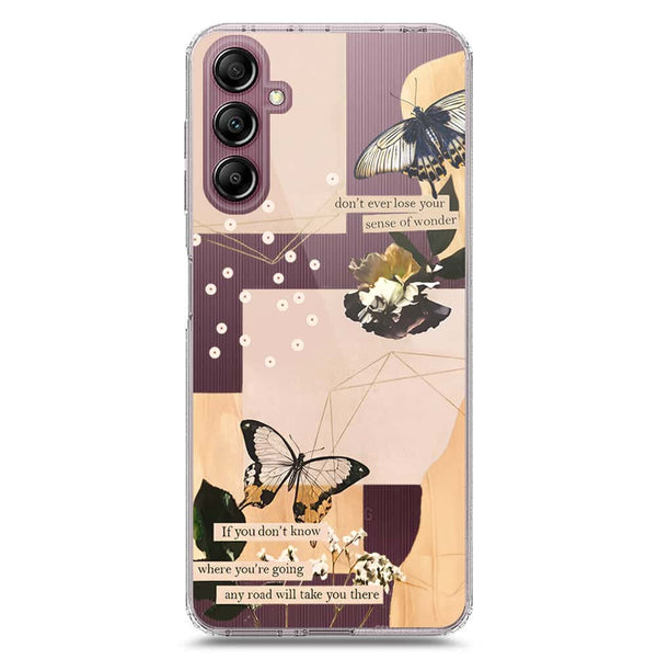 Aesthetic Butterfly Design - Design 4 - Soft Phone Case - Crystal Clear Case - Samsung Galaxy A14