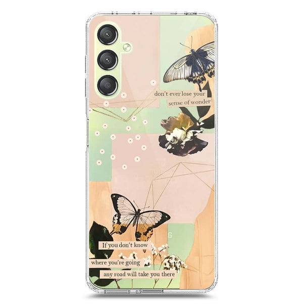 Aesthetic Butterfly Design - Design 4 - Soft Phone Case - Crystal Clear Case - Samsung Galaxy A24 4G