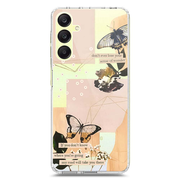 Aesthetic Butterfly Design - Design 4 - Soft Phone Case - Crystal Clear Case - Samsung Galaxy A25 5G