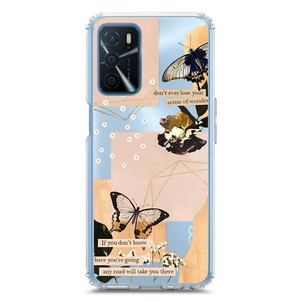 Aesthetic Butterfly Design - Design 4 - Soft Phone Case - Crystal Clear Case - Oppo A54s