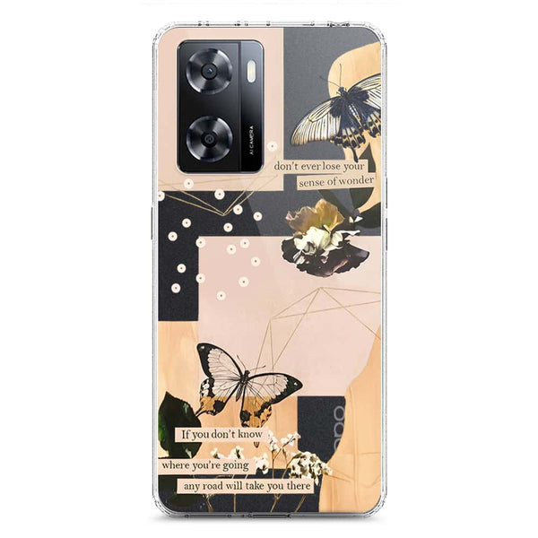 Aesthetic Butterfly Design - Design 4 - Soft Phone Case - Crystal Clear Case - Oppo A57 4G 2022