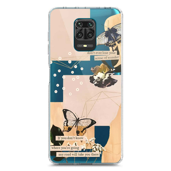 Aesthetic Butterfly Design - Design 4 - Soft Phone Case - Crystal Clear Case - Xiaomi Redmi Note 9 Pro