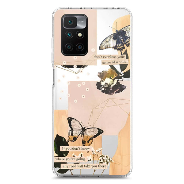 Aesthetic Butterfly Design - Design 4 - Soft Phone Case - Crystal Clear Case - Xiaomi Redmi 10 Prime