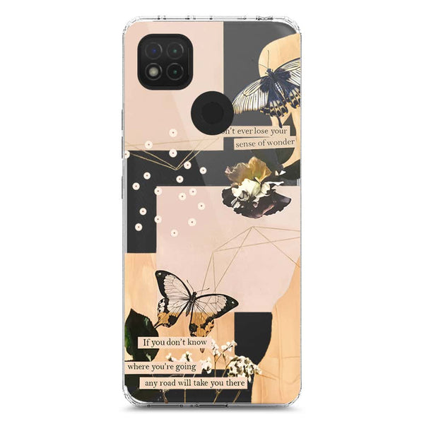 Aesthetic Butterfly Design - Design 4 - Soft Phone Case - Crystal Clear Case - Xiaomi Redmi 9C