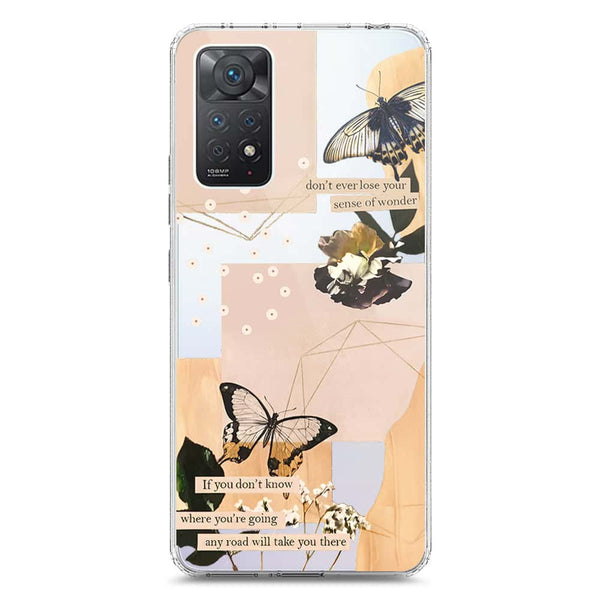 Aesthetic Butterfly Design - Design 4 - Soft Phone Case - Crystal Clear Case - Xiaomi Redmi Note 11E Pro