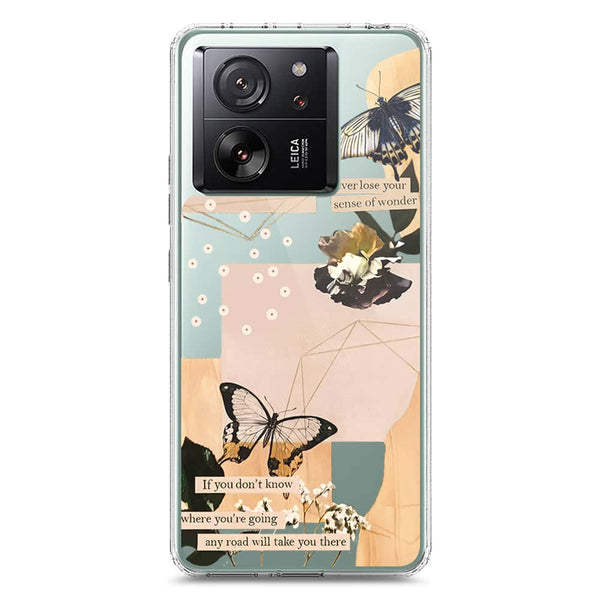 Aesthetic Butterfly Design - Design 4 - Soft Phone Case - Crystal Clear Case - Xiaomi 13T