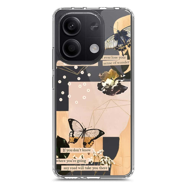 Aesthetic Butterfly Design - Design 4 - Soft Phone Case - Crystal Clear Case - Xiaomi Redmi Note 13