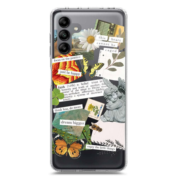 Aesthetic Scrap Design - Design 5 - Soft Phone Case - Crystal Clear Case - Samsung Galaxy A04s