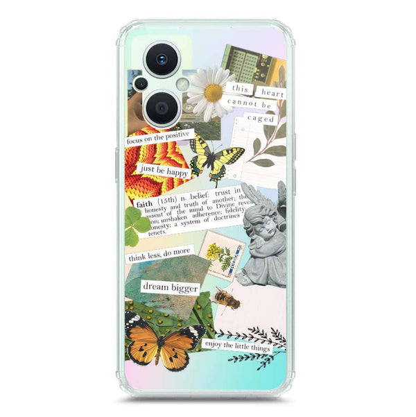 Aesthetic Scrap Design - Design 5 - Soft Phone Case - Crystal Clear Case - Oppo Reno7 Z 5G