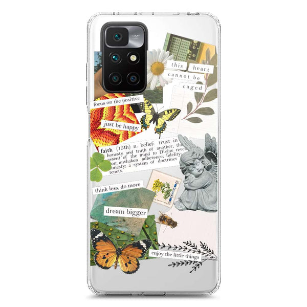 Aesthetic Scrap Design - Design 5 - Soft Phone Case - Crystal Clear Case - Xiaomi Redmi 10 Prime