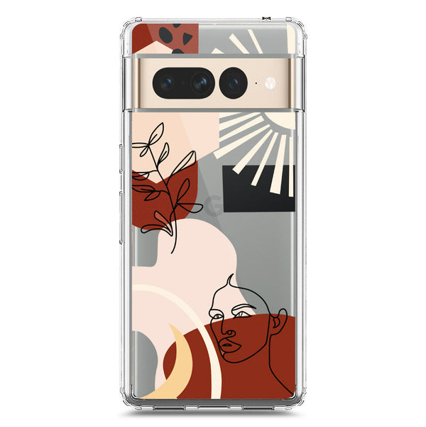 Aesthetic Modern Art Series - Design 1 - Soft Phone Case - Crystal Clear Case - Google Pixel 7 Pro