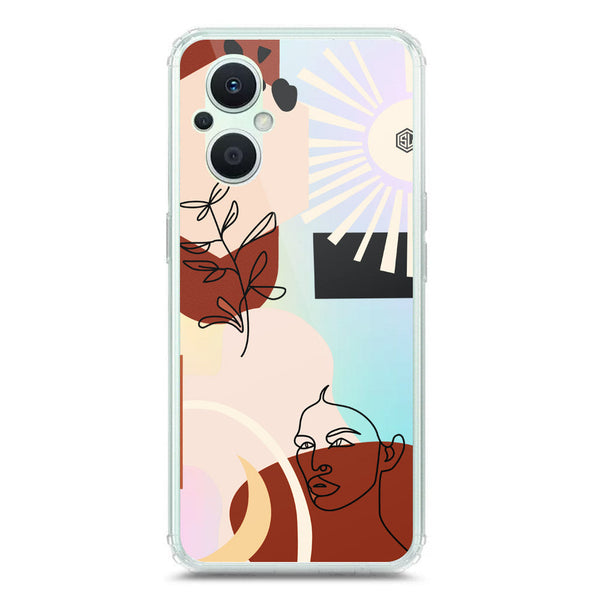 Aesthetic Modern Art Series - Design 1 - Soft Phone Case - Crystal Clear Case - Oppo Reno7 Z 5G